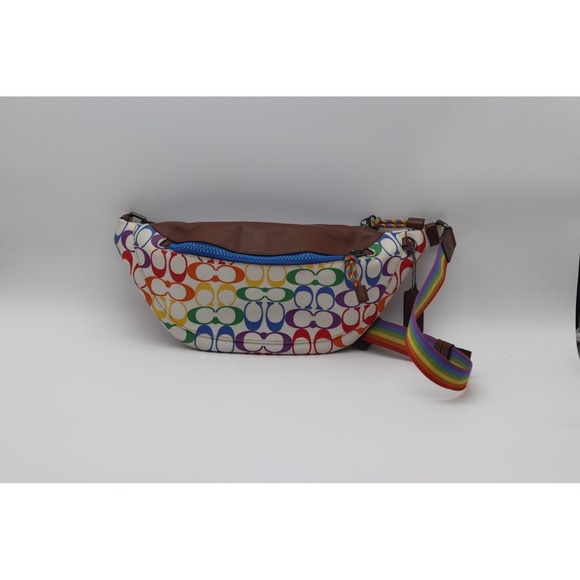 Coach Other - Coach Pride Rainbow Signature C Belt Bag Brown Leather Fanny Pack Crossbody